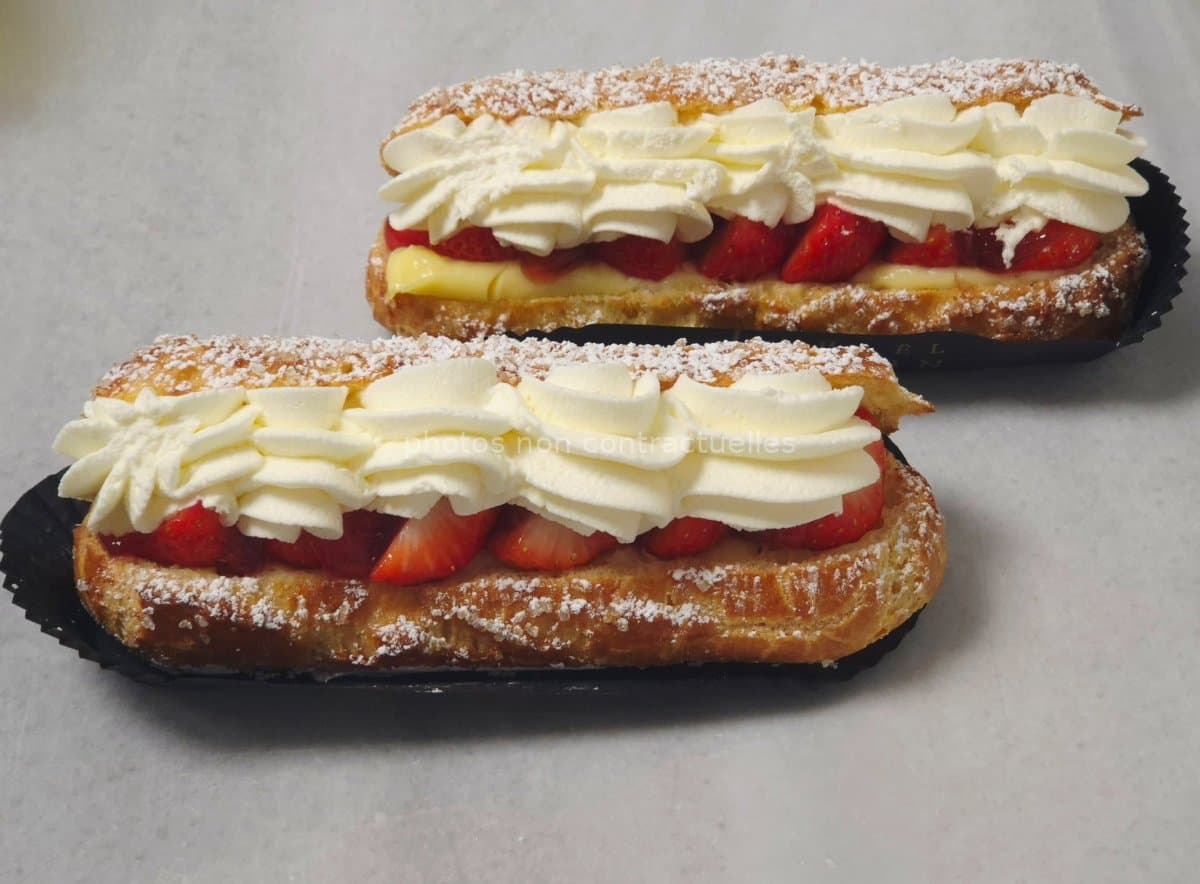 Eclair aux fraises